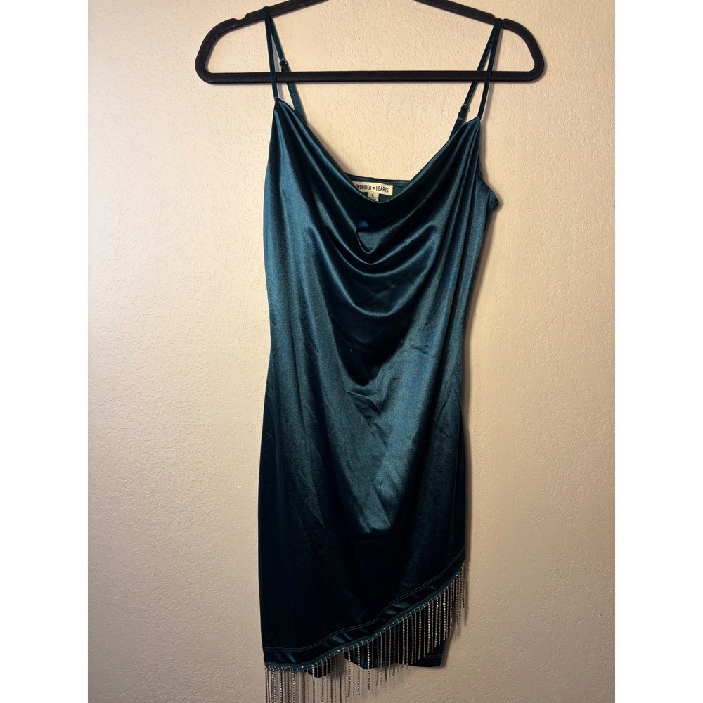 Inspired Hearts Halloween flapper Rhinestone Fringe dress fits small says Large